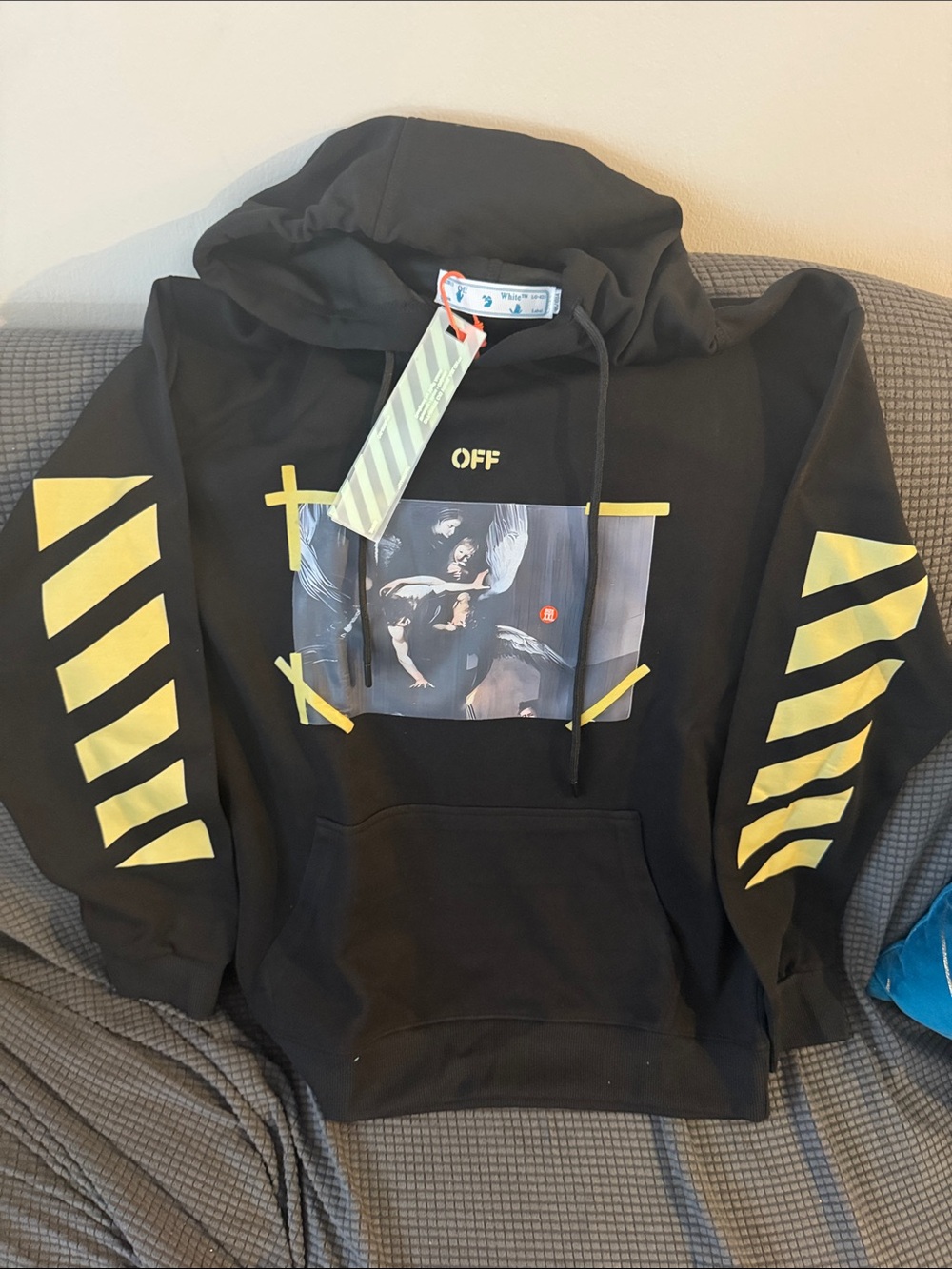 Off-White Caravaggio-Print Hoodie, featuring a classic painting graphic🔥New! XXL - Picture 2 of 7